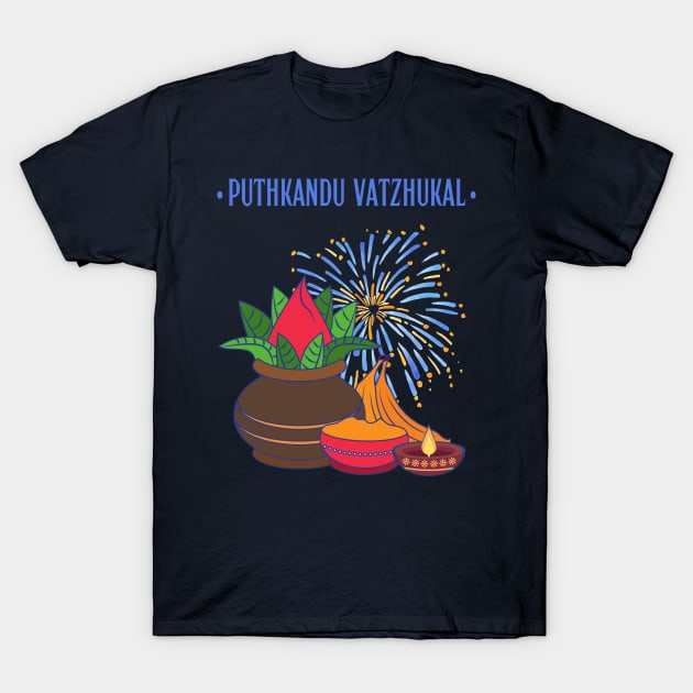 Puthkandu Vatzhukal Tamil New Year T-Shirt by Souls.Print